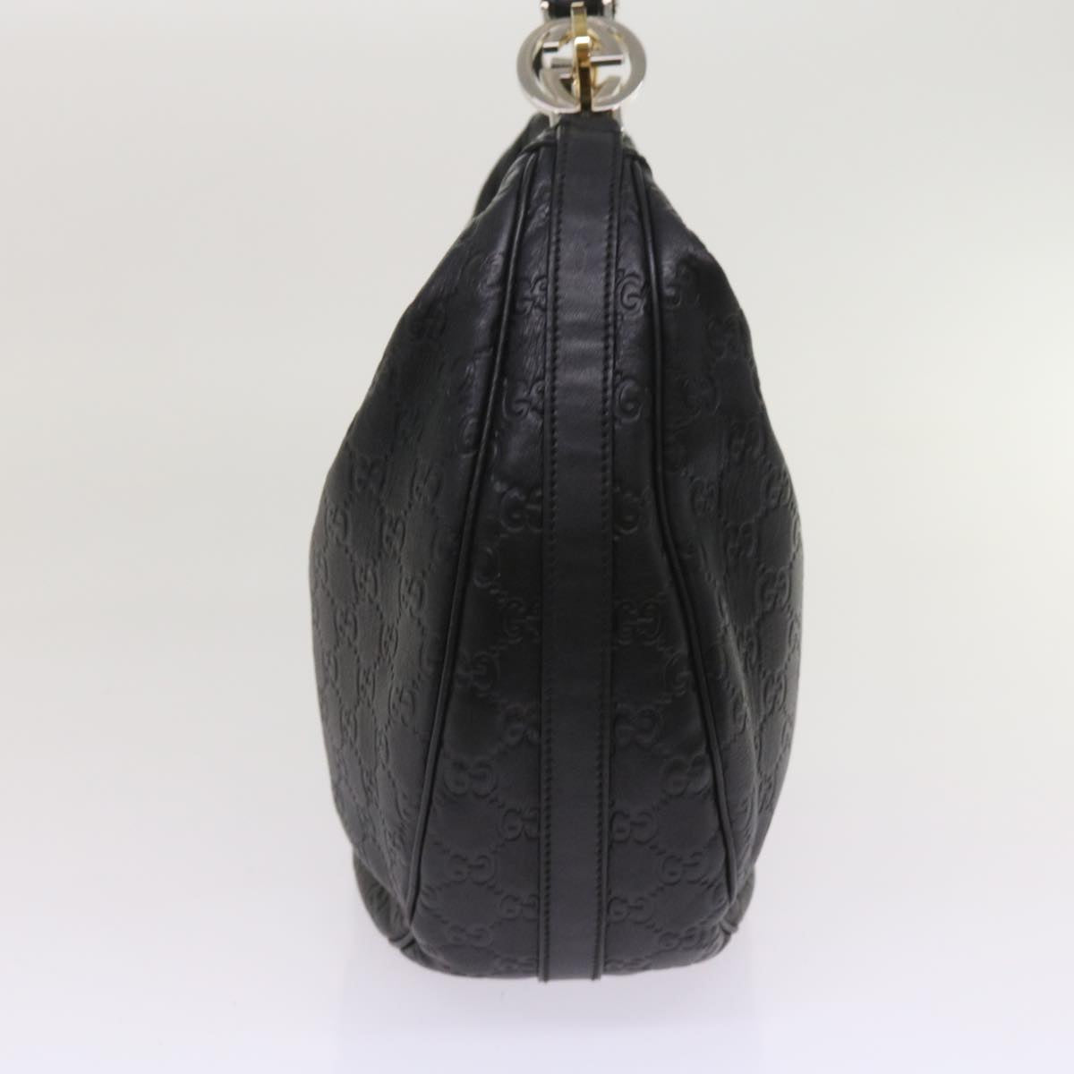 GUCCI GG Canvas Guccissima Shoulder Bag Black 232962 tb1033