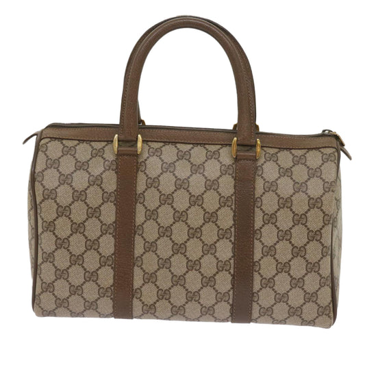 GUCCI GG Supreme Web Sherry Line Boston Bag PVC Beige Red 58 02 007 tb1042