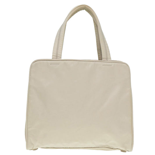Luxury Prada Hand Bag Nylon Beige Silver tb1164