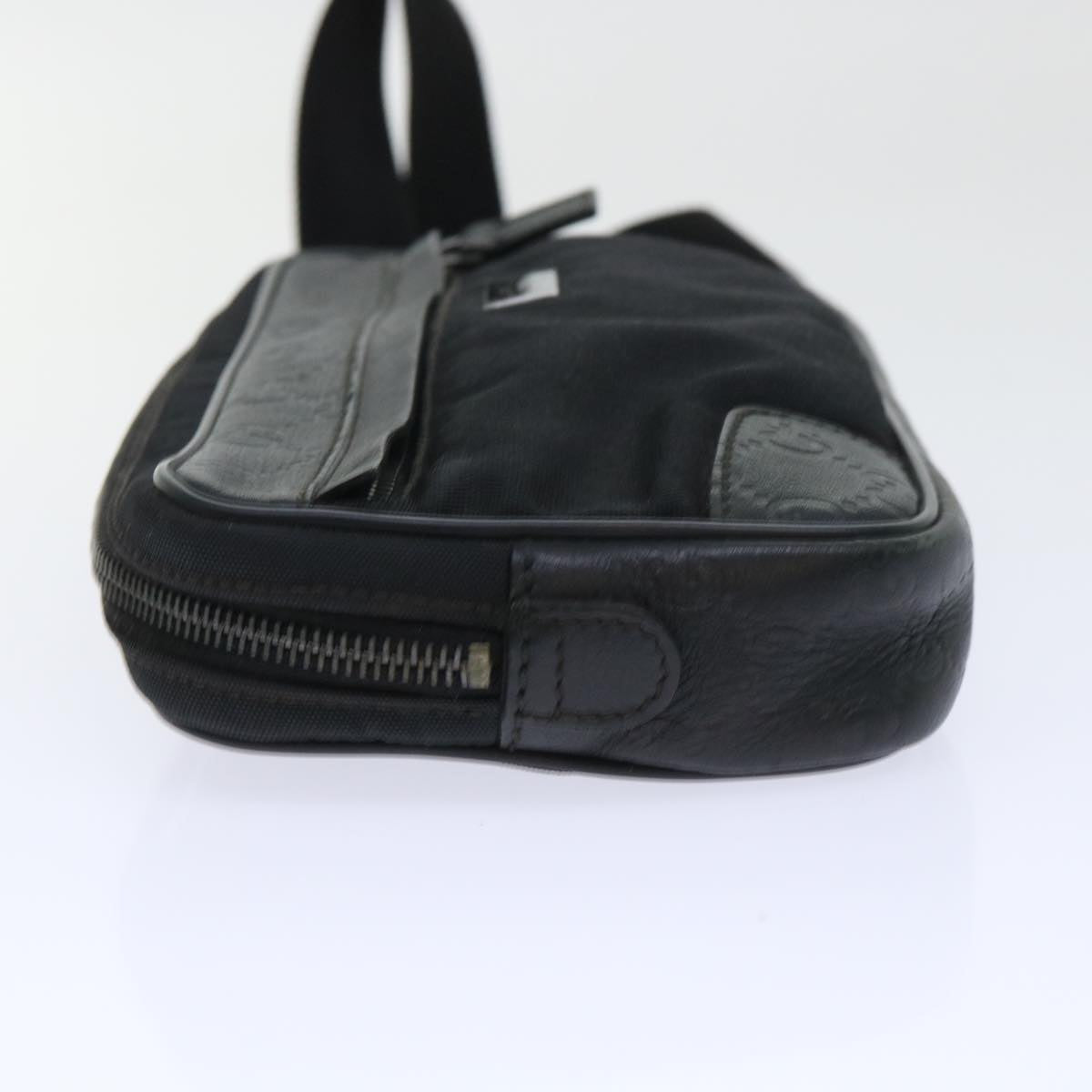 Luxury Gucci Guccissima Waist bag Nylon Leather Black 162417 tb905