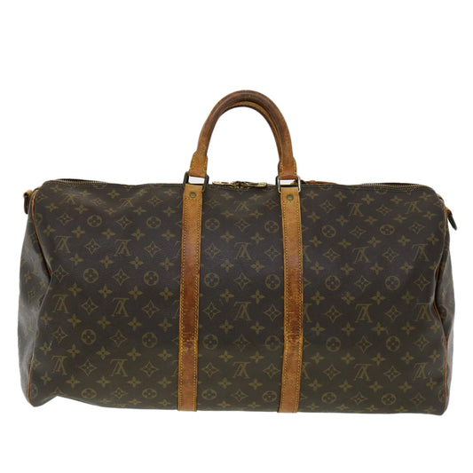 LOUIS VUITTON Monogram Keepall Bandouliere 55 Boston Bag M41414 LV th2934