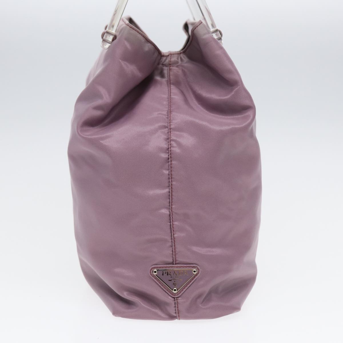 Luxury Prada Hand Bag Nylon Pink Silver ti1945