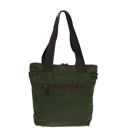 Luxury Prada Tote Bag Nylon Khaki Brown ti1953