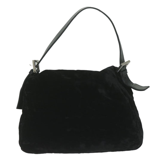 Luxury FendiMamma Baguette Shoulder Bag Velor Blackyk10069