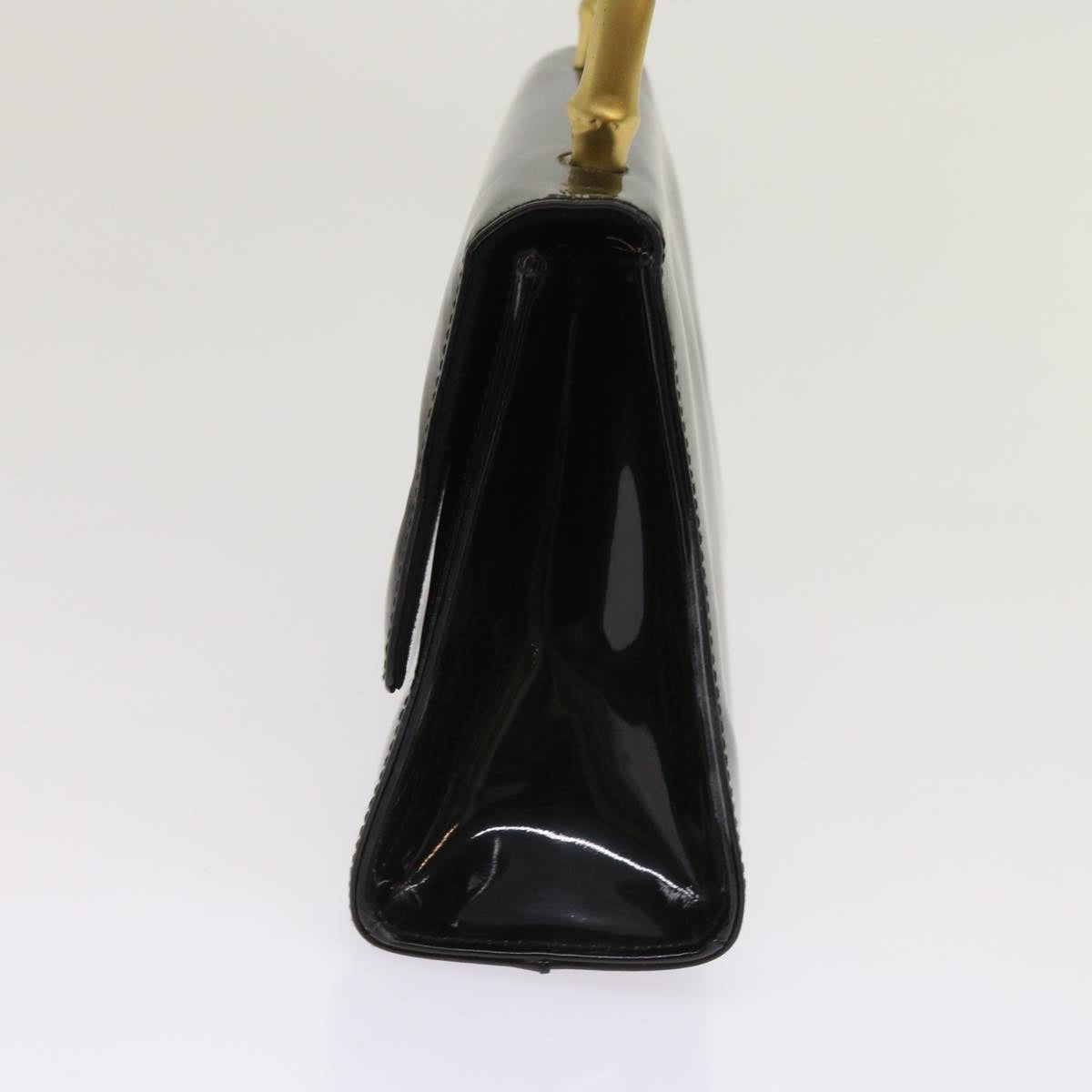 GUCCI Bamboo Hand Bag Patent leather Black 005 781 0265 10239