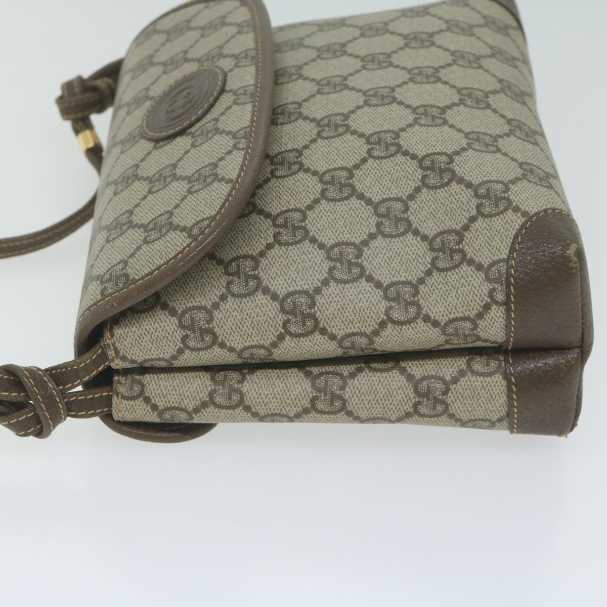 GUCCI GG Canvas Shoulder Bag PVC Beige Brown 10279