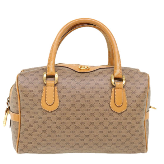 GUCCI Micro GG Supreme Hand Bag PVC Leather Beige 002 58 4422 10311