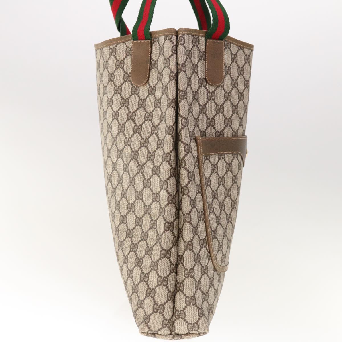 GUCCI GG Canvas Web Sherry Line Tote Bag Beige Red Green 39 02 003 10356
