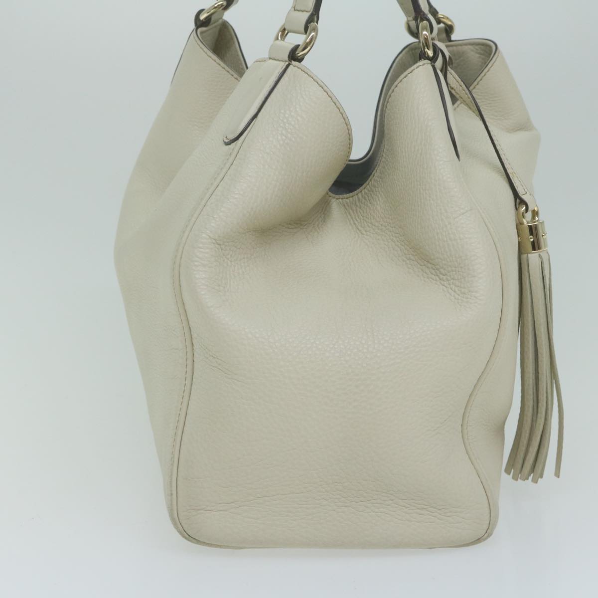 GUCCI Soho Hand Bag Leather White 282309 10409