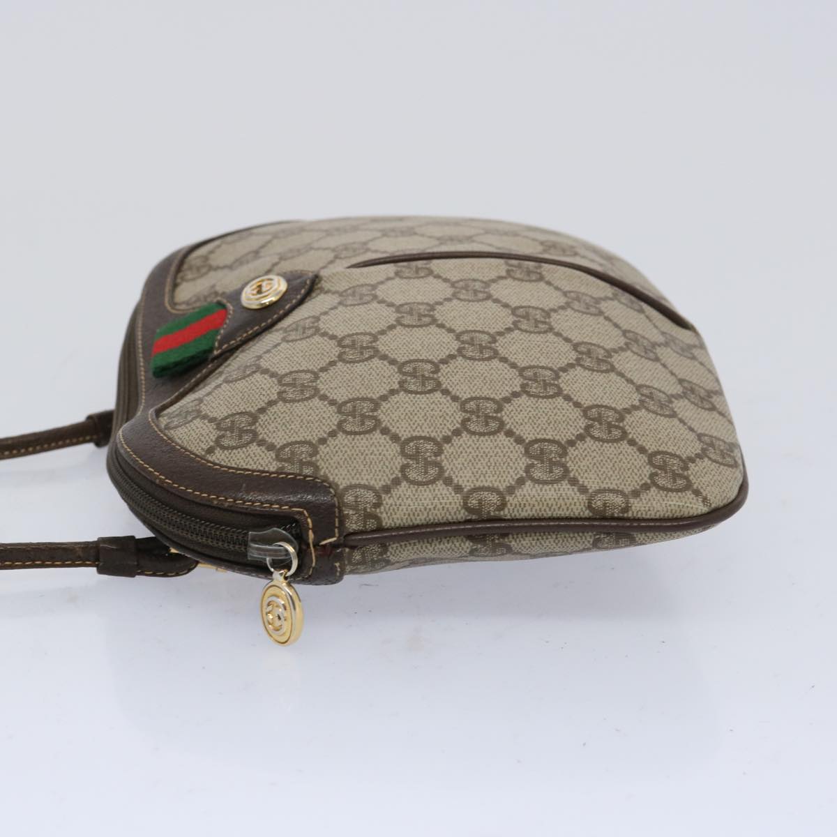 GUCCI GG Supreme Web Sherry Line Shoulder Bag Beige 904 02 047 10435