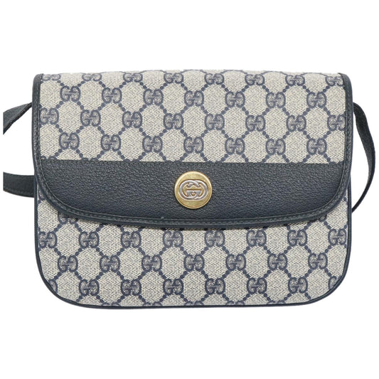 GUCCI GG Supreme Shoulder Bag PVC Navy 001 084 10631