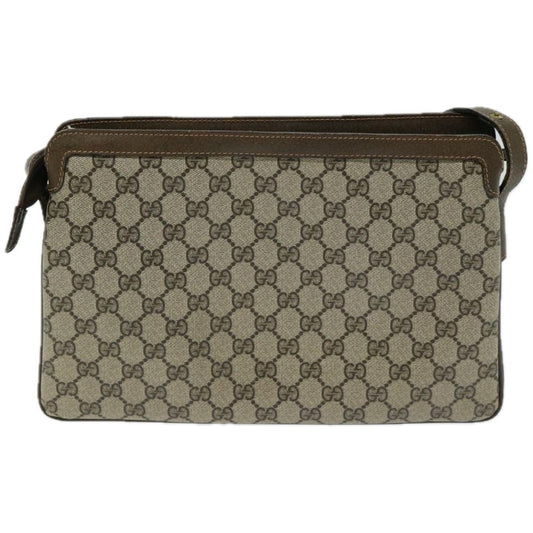 GUCCI GG Supreme Web Sherry Line Shoulder Bag PVC Beige 378 001 10712