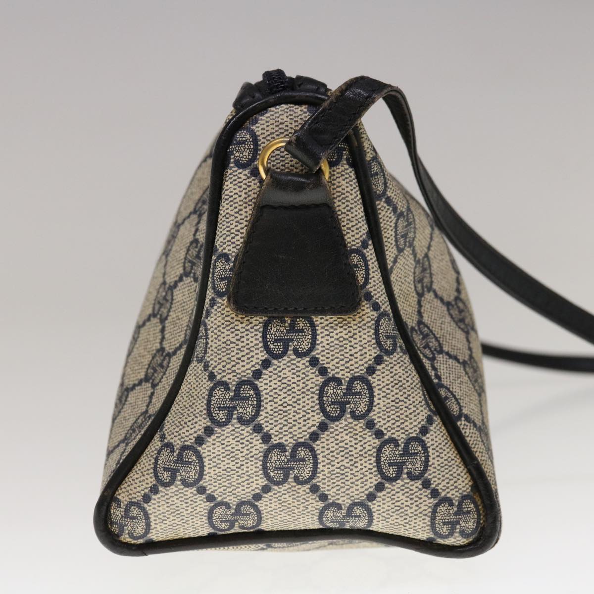 GUCCI GG Supreme Shoulder Bag PVC Navy 007 098 0047 10725