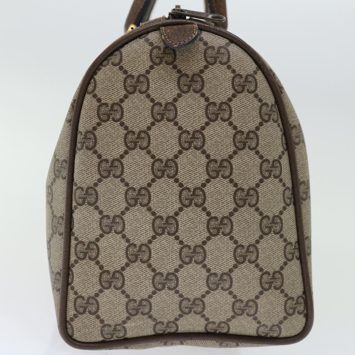 GUCCI GG Supreme Web Sherry Line Boston Bag Beige Red 39 02 007 10775