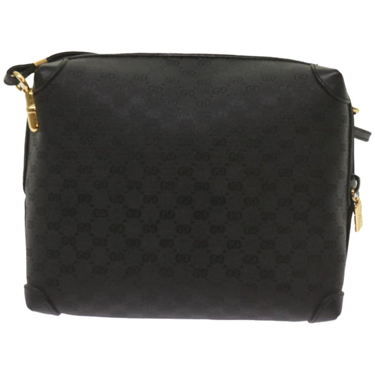 GUCCI Micro GG Canvas Shoulder Bag PVC Leather Black 007 115 4916 10834
