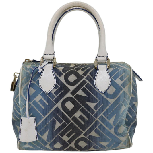 Luxury FendiMini Boston Bag Canvas Blueyk10944