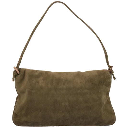 Luxury FendiMamma Baguette Shoulder Bag Suede Brownyk11030
