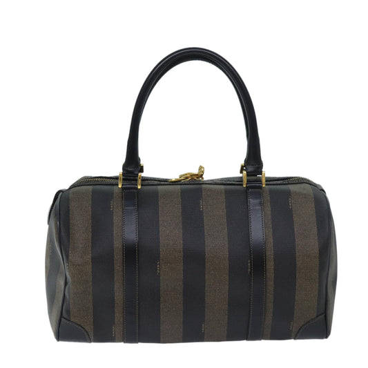 Luxury FendiPecan Canvas Boston Bag Brownyk11462
