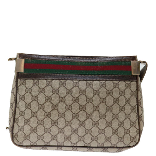 Luxury Gucci Trending 2025 GG Supreme Web Sherry Line Shoulder Bag PVC Beige Red Green 11953