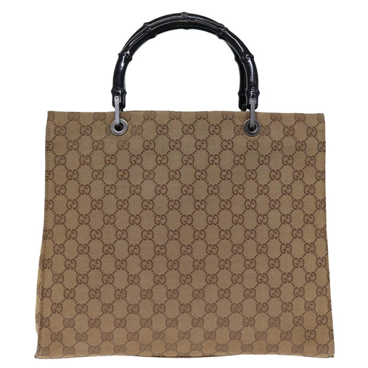Luxury Gucci Trending 2025 Bamboo Hand Bag GG Canvas Beige 002 1010 12011