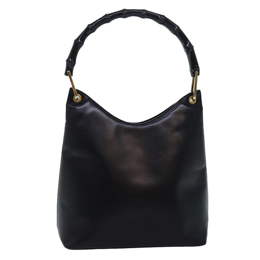 Luxury Gucci Trending 2025 Bamboo Shoulder Bag Leather Black 001 3007 12185