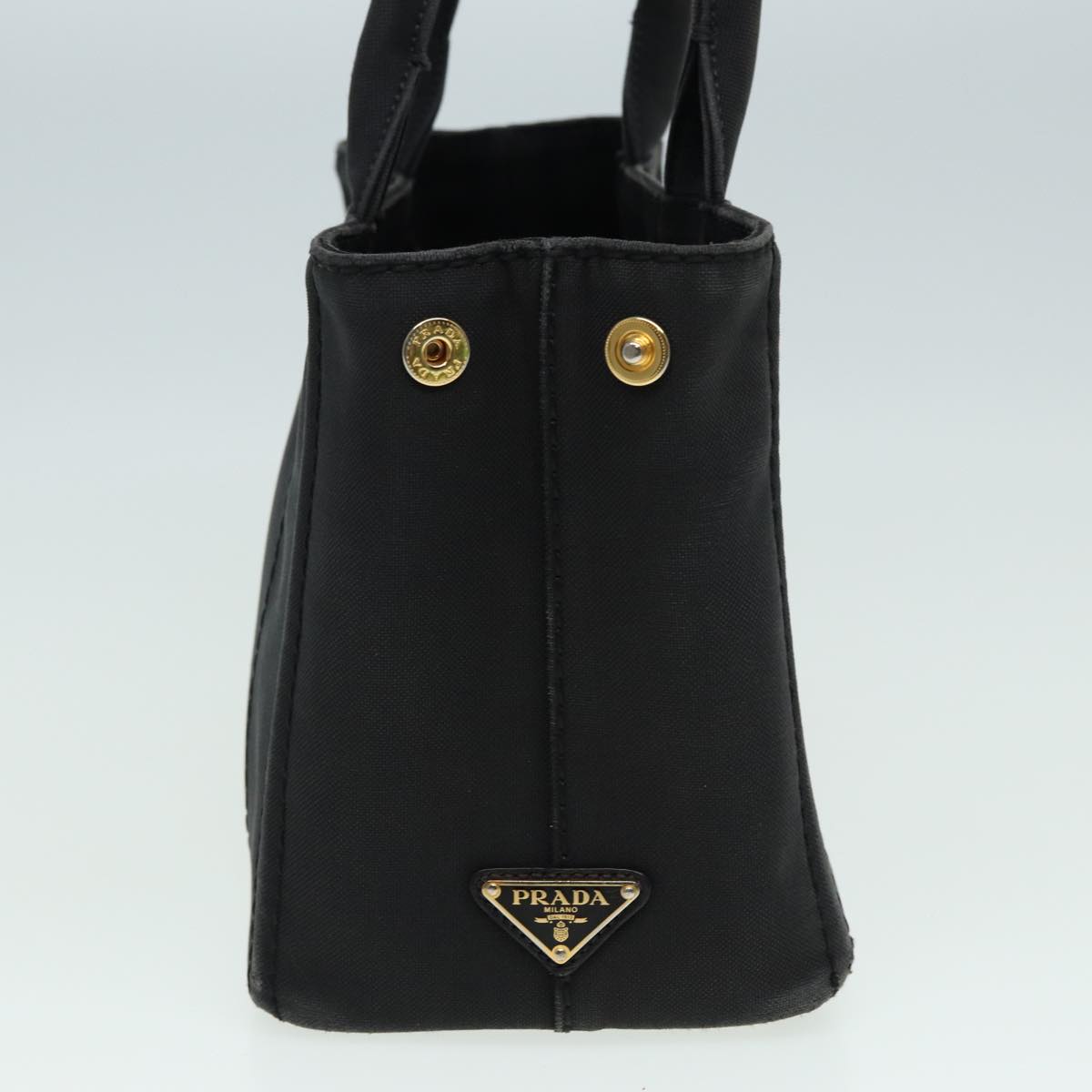 Luxury Prada Canapa PM Hand Bag Canvas Black yk13957