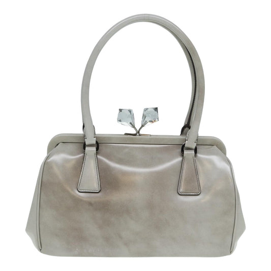 Luxury Prada Hand Bag Patent leather Gray yk13975