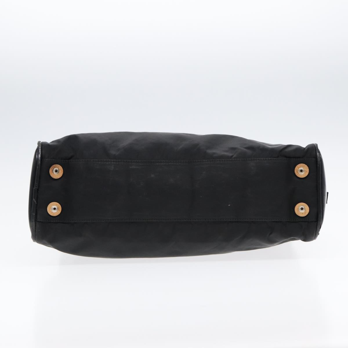 Luxury Prada Tote Bag Nylon Leather Black Silver yk14201