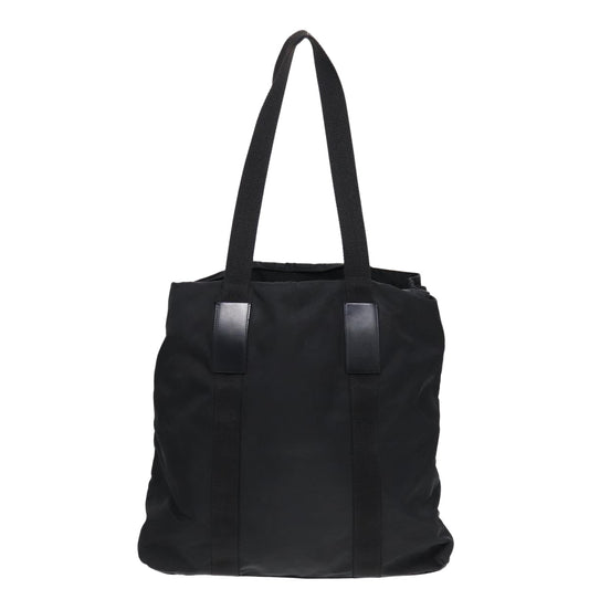 Luxury Prada Tote Bag Nylon Black Silver yk14228