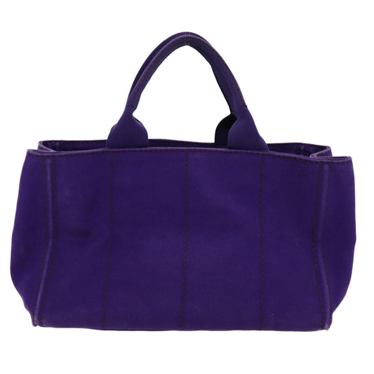 Luxury Prada Canapa MM Hand Bag Canvas Purple Gold yk14234