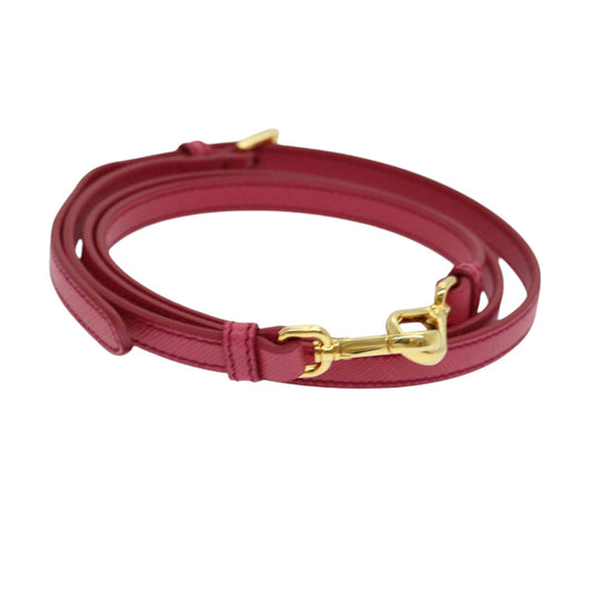 Luxury Prada Adjustable Shoulder Strap Safiano leather 43.3""-47.6"" Pink yk14257
