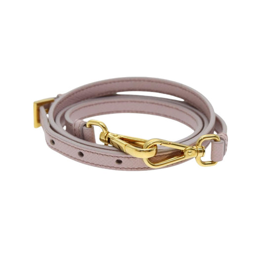 Luxury Prada Adjustable Shoulder Strap Safiano leather 43.3""-47.6"" Pink yk14258