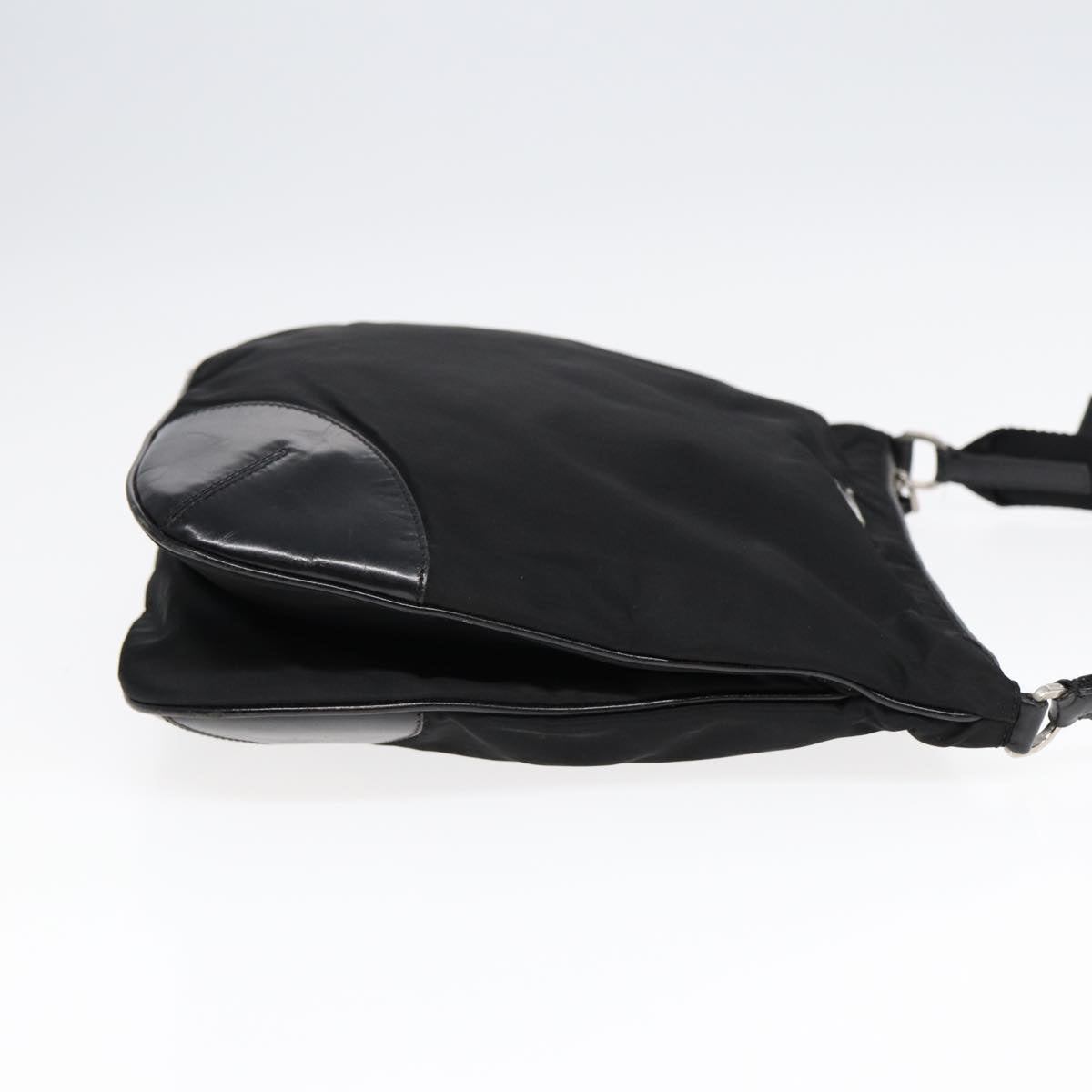 Luxury Prada Shoulder Bag Nylon Black Silver yk14370
