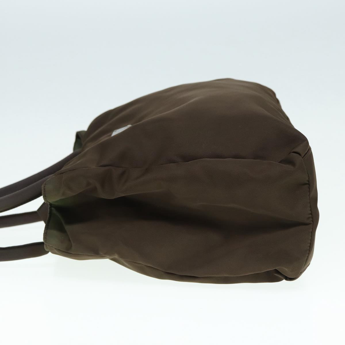 Luxury Prada Hand Bag Nylon Brown Silver yk14423