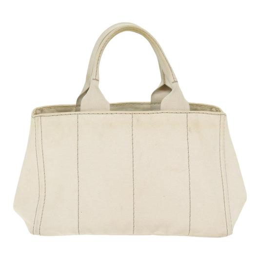 Luxury Prada Canapa MM Hand Bag Canvas Beige Gold yk14457