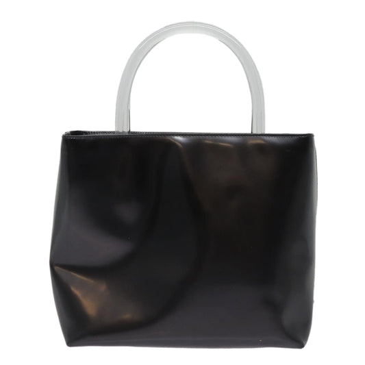 Luxury Prada Hand Bag Leather Black Silver yk14538