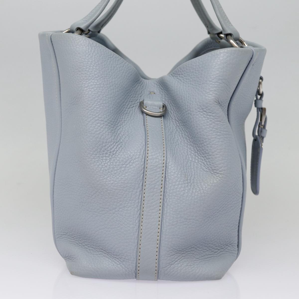 Luxury Prada Tote Bag Leather Blue Silver yk14741