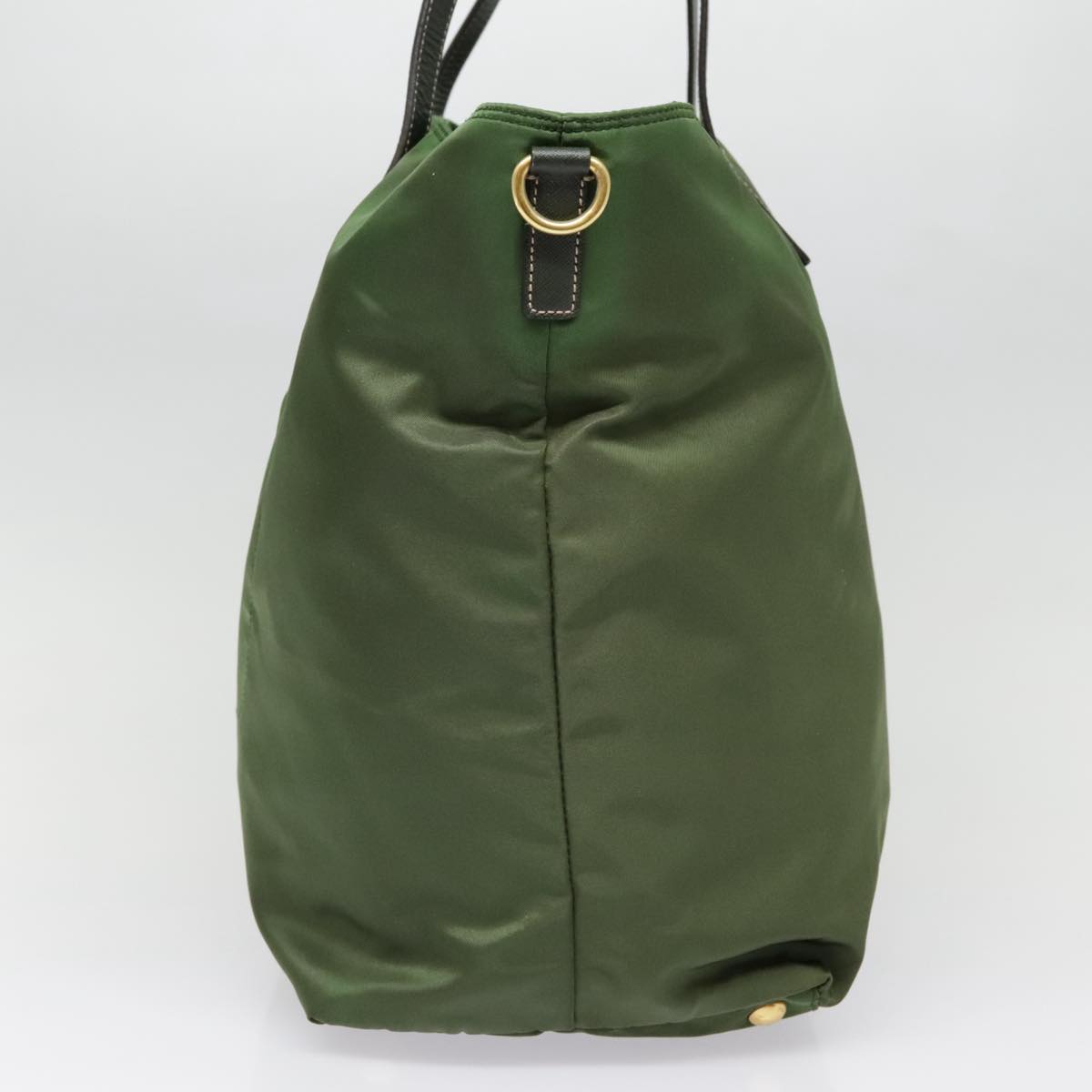 Luxury Prada Tote Bag Nylon 2way Green Gold yk14820