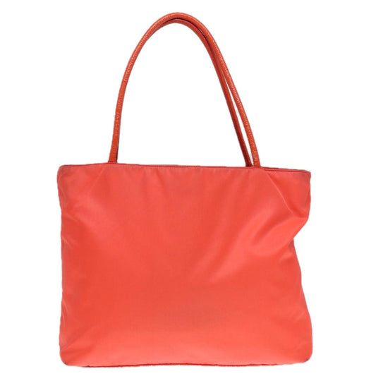 Luxury Prada Hand Bag Nylon Enamel Orange Gold yk14825
