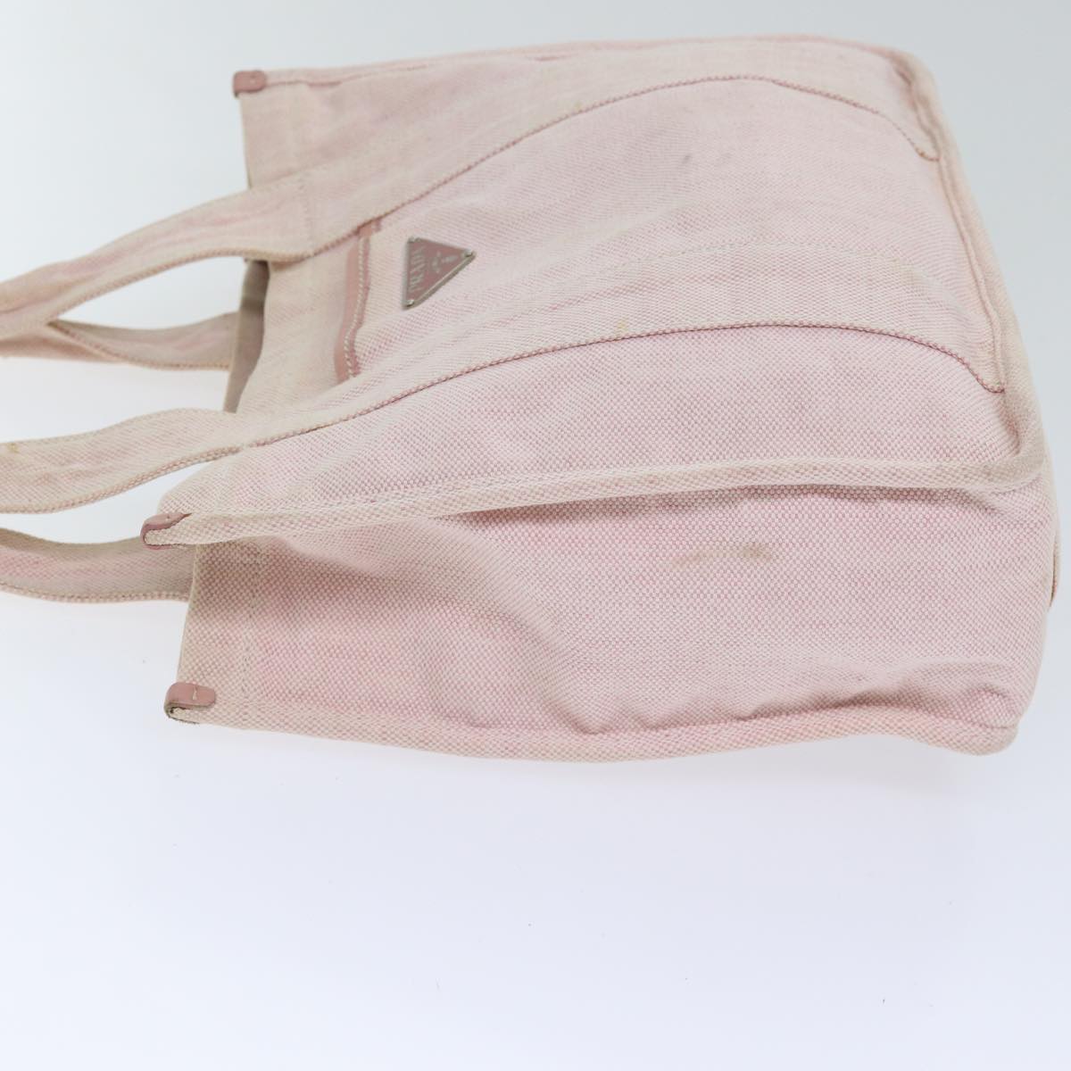 Luxury Prada Tote Bag Canvas Pink Silver yk15069