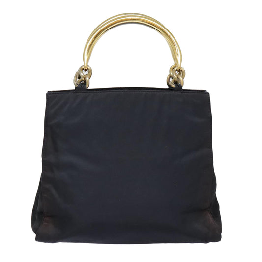 Luxury Prada Hand Bag Nylon Navy Gold yk15098