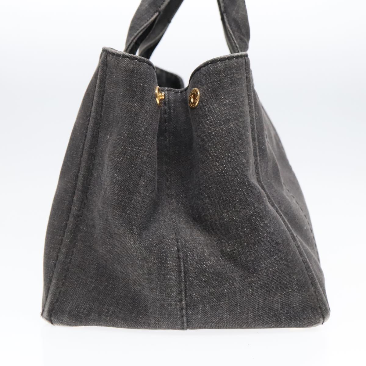 Luxury Prada Canapa MM Hand Bag Canvas Gold Black yk15284