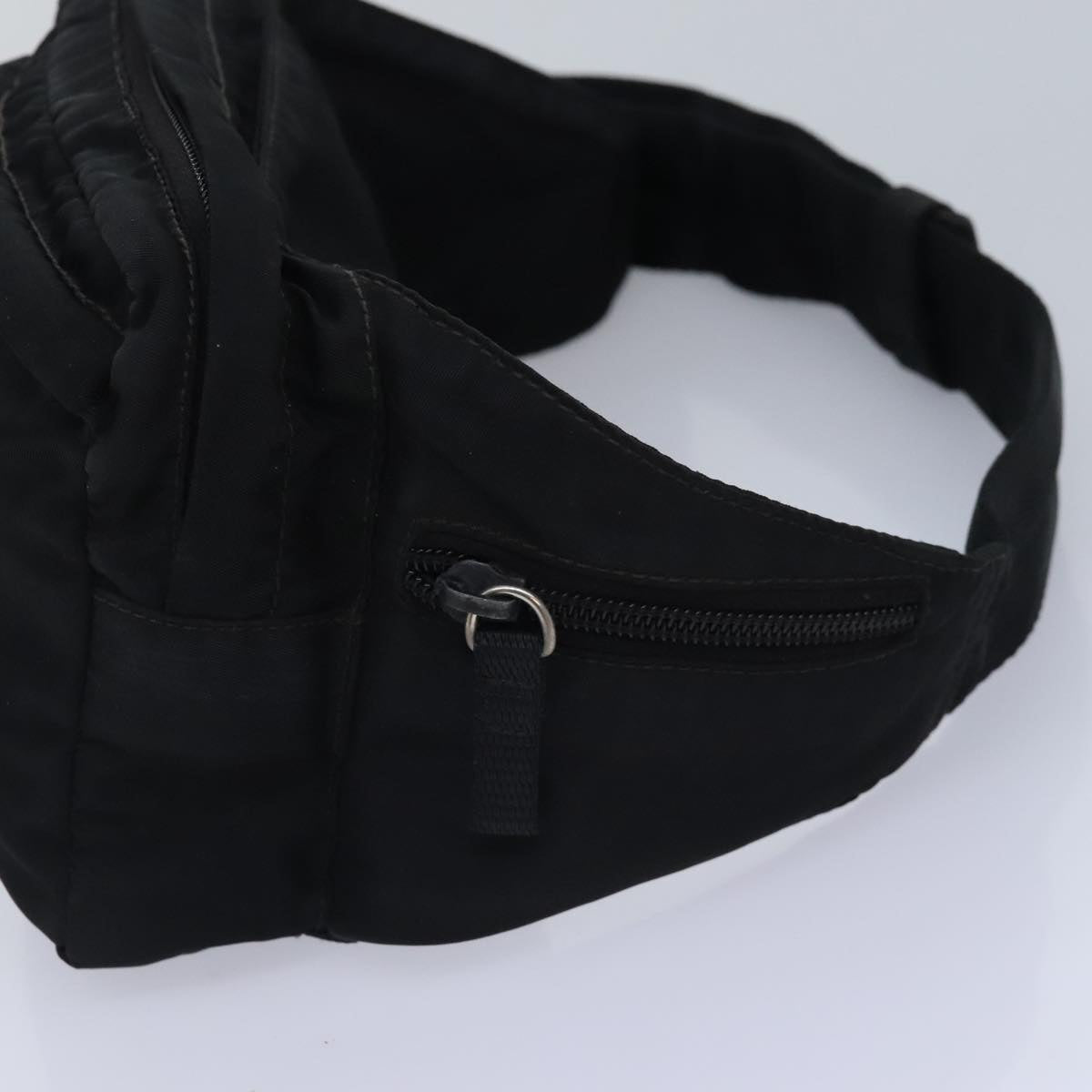 Luxury Prada Waist bag Nylon Black Silver yk15289