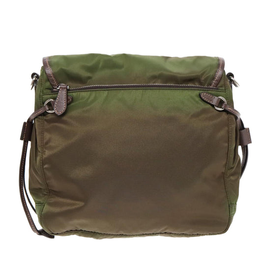 Luxury Prada Shoulder Bag Nylon Khaki yk15404