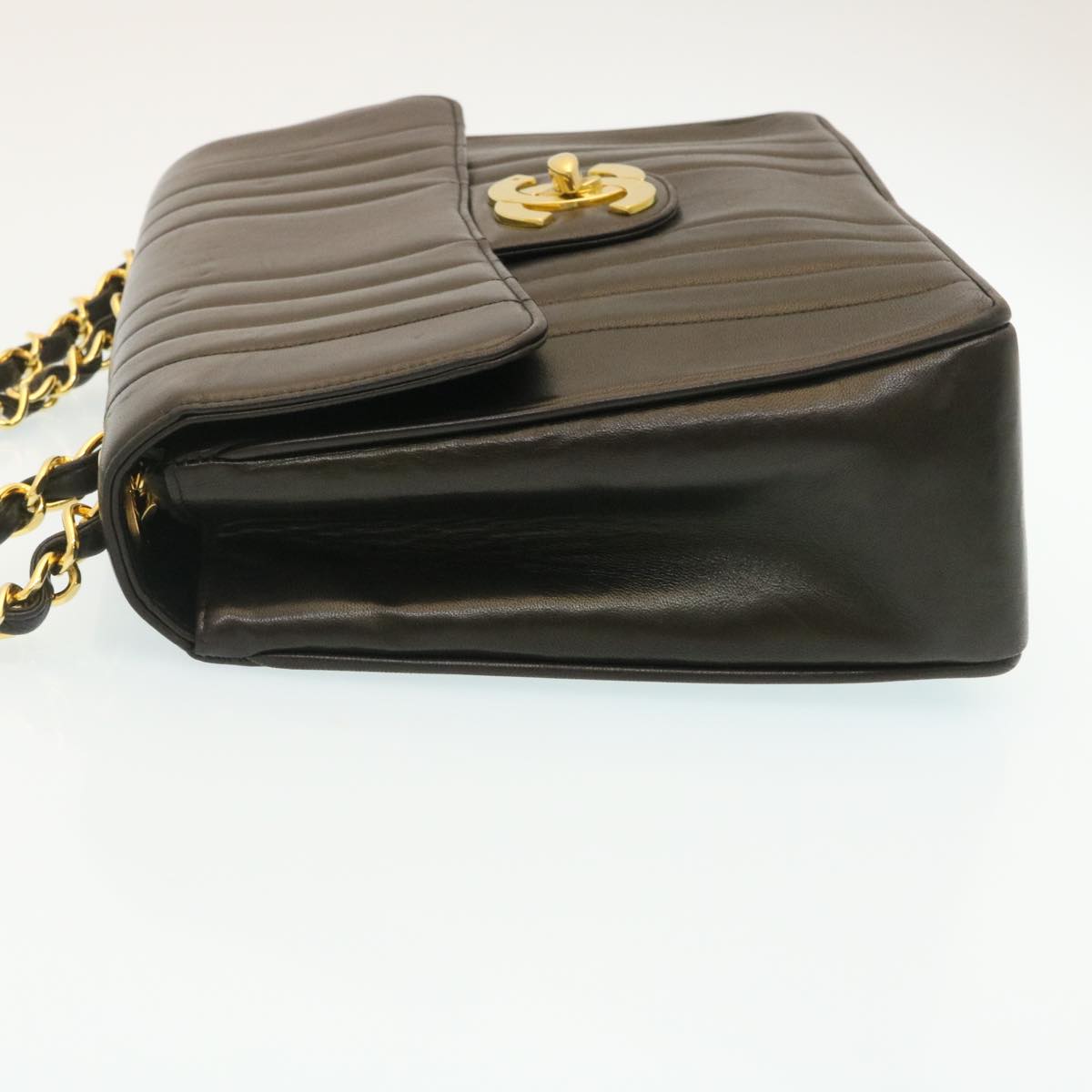 Luxury Chanel Mademoiselle Big COCO Mark Chain ShoulderBag Lamb Skin Black yk4080A
