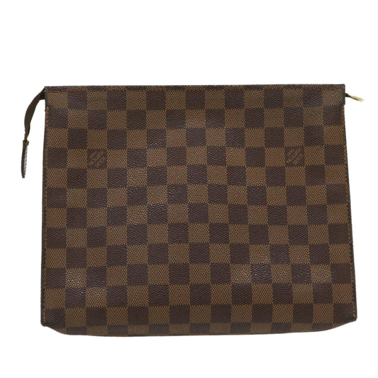 LOUIS VUITTON Damier Ebene Poche Toilette 26 Pouch N47543 LV yk4510
