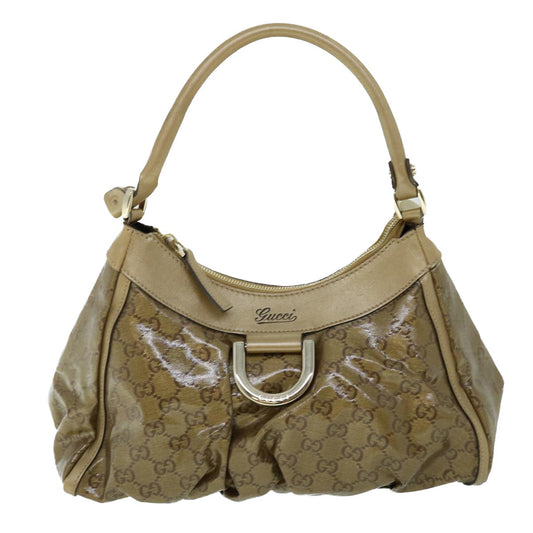 Luxury Gucci GG Crystal Abbey Shoulder Bag Gold Tone 190525 8578