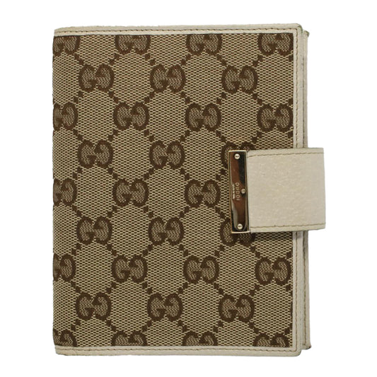 Luxury Gucci GG Canvas Day Planner Cover Beige 115240 8673