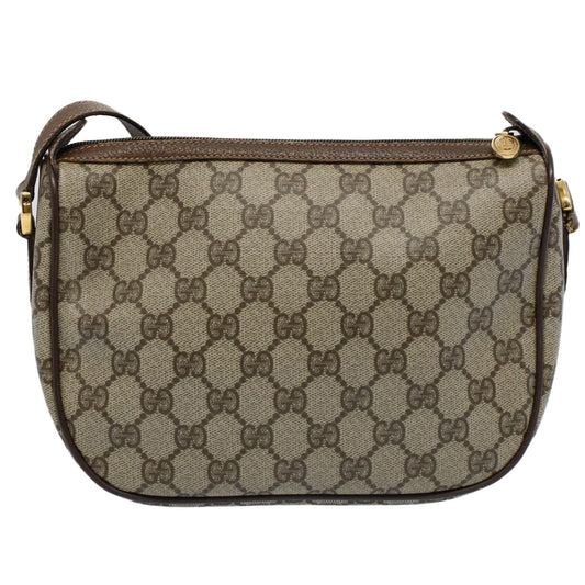 Luxury Gucci GG Canvas Web Sherry Line Shoulder Bag Beige Red 89 02 032 8711