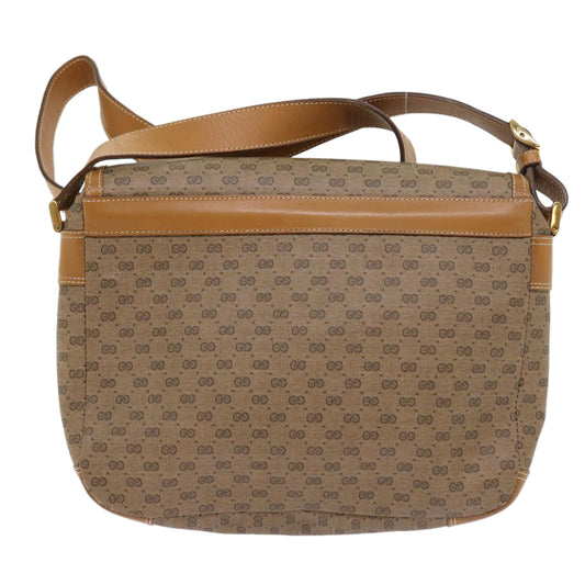 Luxury Gucci Micro GG Canvas Shoulder Bag PVC Leather Beige 8723